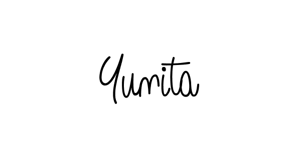 Create a beautiful signature design for name Yunita. With this signature (Angelique-Rose-font-FFP) fonts, you can make a handwritten signature for free. Yunita signature style 5 images and pictures png