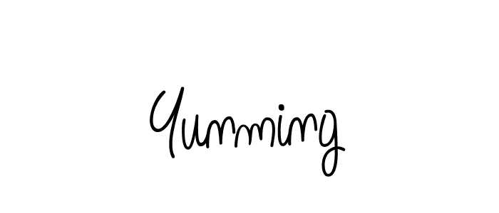 You should practise on your own different ways (Angelique-Rose-font-FFP) to write your name (Yunming) in signature. don't let someone else do it for you. Yunming signature style 5 images and pictures png