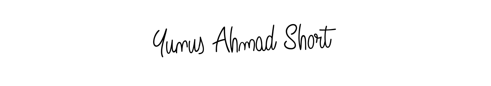 Make a beautiful signature design for name Yunus Ahmad Short. With this signature (Angelique-Rose-font-FFP) style, you can create a handwritten signature for free. Yunus Ahmad Short signature style 5 images and pictures png