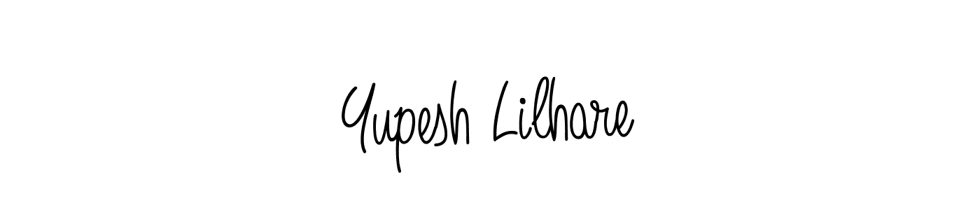 Yupesh Lilhare stylish signature style. Best Handwritten Sign (Angelique-Rose-font-FFP) for my name. Handwritten Signature Collection Ideas for my name Yupesh Lilhare. Yupesh Lilhare signature style 5 images and pictures png