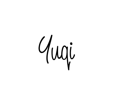 Create a beautiful signature design for name Yuqi. With this signature (Angelique-Rose-font-FFP) fonts, you can make a handwritten signature for free. Yuqi signature style 5 images and pictures png