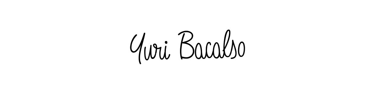 You should practise on your own different ways (Angelique-Rose-font-FFP) to write your name (Yuri Bacalso) in signature. don't let someone else do it for you. Yuri Bacalso signature style 5 images and pictures png