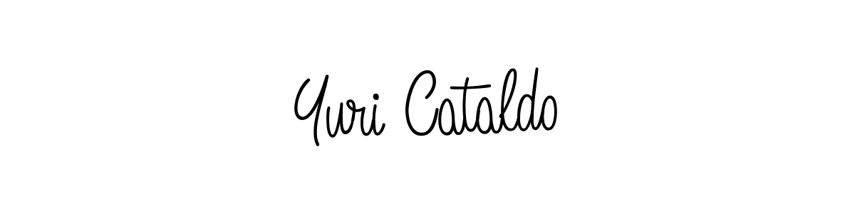 You should practise on your own different ways (Angelique-Rose-font-FFP) to write your name (Yuri Cataldo) in signature. don't let someone else do it for you. Yuri Cataldo signature style 5 images and pictures png