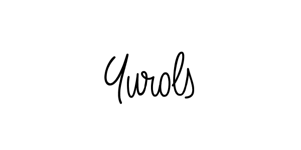 You should practise on your own different ways (Angelique-Rose-font-FFP) to write your name (Yurols) in signature. don't let someone else do it for you. Yurols signature style 5 images and pictures png