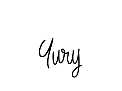 Make a beautiful signature design for name Yury. With this signature (Angelique-Rose-font-FFP) style, you can create a handwritten signature for free. Yury signature style 5 images and pictures png
