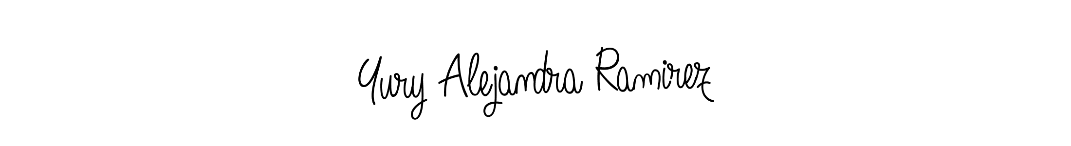Use a signature maker to create a handwritten signature online. With this signature software, you can design (Angelique-Rose-font-FFP) your own signature for name Yury Alejandra Ramirez. Yury Alejandra Ramirez signature style 5 images and pictures png