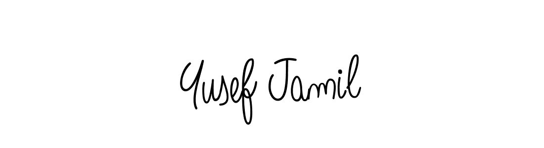 Use a signature maker to create a handwritten signature online. With this signature software, you can design (Angelique-Rose-font-FFP) your own signature for name Yusef Jamil. Yusef Jamil signature style 5 images and pictures png