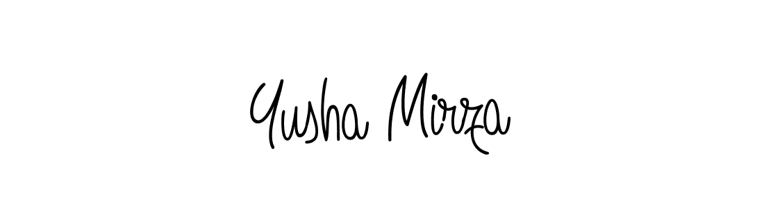 Create a beautiful signature design for name Yusha Mirza. With this signature (Angelique-Rose-font-FFP) fonts, you can make a handwritten signature for free. Yusha Mirza signature style 5 images and pictures png