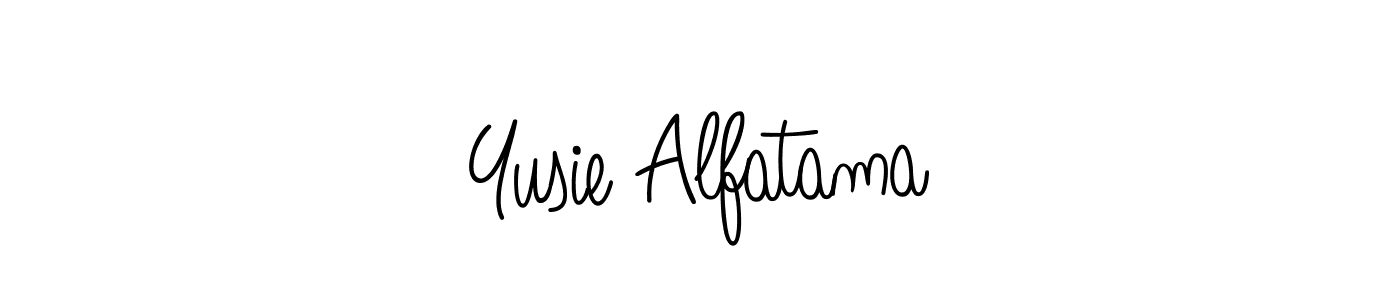 Once you've used our free online signature maker to create your best signature Angelique-Rose-font-FFP style, it's time to enjoy all of the benefits that Yusie Alfatama name signing documents. Yusie Alfatama signature style 5 images and pictures png