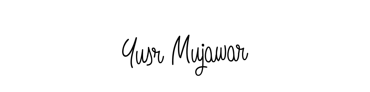 How to make Yusr Mujawar signature? Angelique-Rose-font-FFP is a professional autograph style. Create handwritten signature for Yusr Mujawar name. Yusr Mujawar signature style 5 images and pictures png
