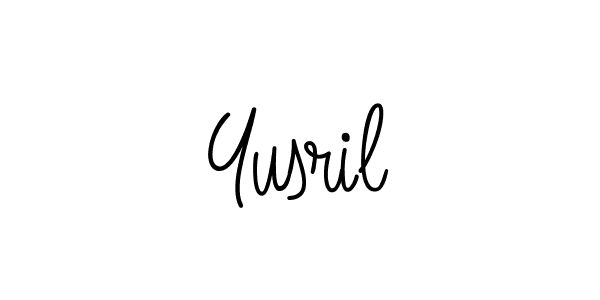 Use a signature maker to create a handwritten signature online. With this signature software, you can design (Angelique-Rose-font-FFP) your own signature for name Yusril. Yusril signature style 5 images and pictures png