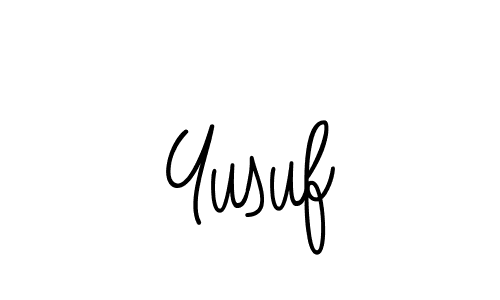 You should practise on your own different ways (Angelique-Rose-font-FFP) to write your name (Yusuf) in signature. don't let someone else do it for you. Yusuf signature style 5 images and pictures png