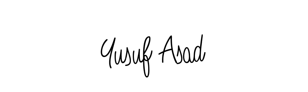 Use a signature maker to create a handwritten signature online. With this signature software, you can design (Angelique-Rose-font-FFP) your own signature for name Yusuf Asad. Yusuf Asad signature style 5 images and pictures png