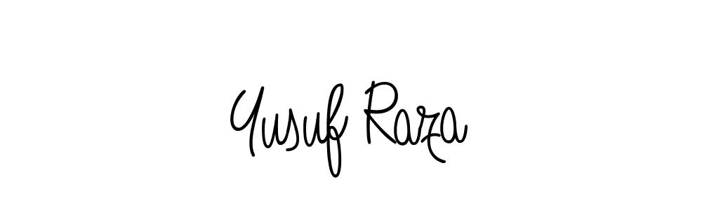 Use a signature maker to create a handwritten signature online. With this signature software, you can design (Angelique-Rose-font-FFP) your own signature for name Yusuf Raza. Yusuf Raza signature style 5 images and pictures png