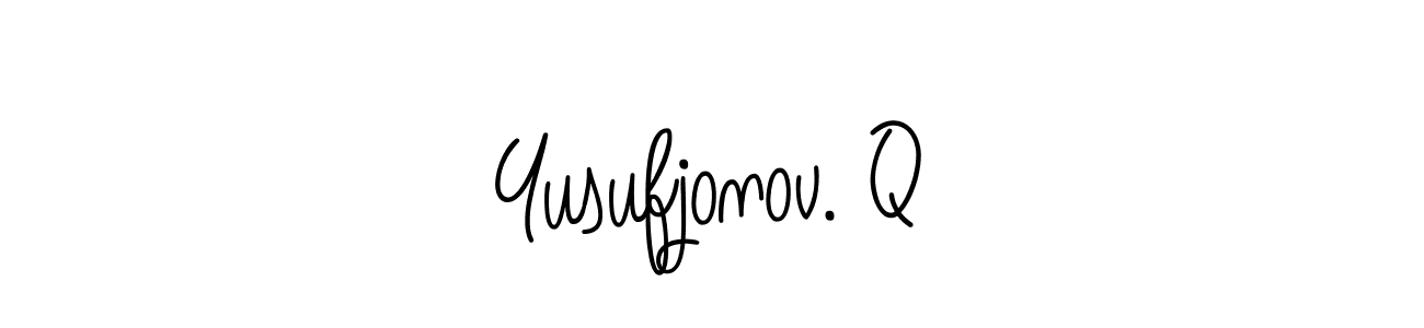 How to Draw Yusufjonov. Q signature style? Angelique-Rose-font-FFP is a latest design signature styles for name Yusufjonov. Q. Yusufjonov. Q signature style 5 images and pictures png