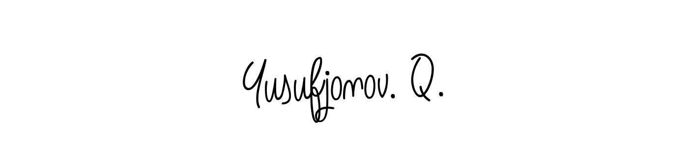 Also we have Yusufjonov. Q. name is the best signature style. Create professional handwritten signature collection using Angelique-Rose-font-FFP autograph style. Yusufjonov. Q. signature style 5 images and pictures png