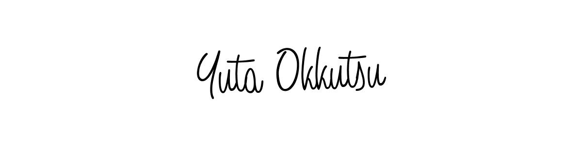 Use a signature maker to create a handwritten signature online. With this signature software, you can design (Angelique-Rose-font-FFP) your own signature for name Yuta Okkutsu. Yuta Okkutsu signature style 5 images and pictures png