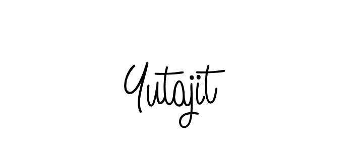 How to make Yutajit name signature. Use Angelique-Rose-font-FFP style for creating short signs online. This is the latest handwritten sign. Yutajit signature style 5 images and pictures png