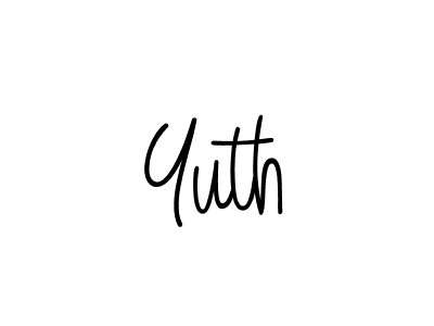 Make a beautiful signature design for name Yuth. With this signature (Angelique-Rose-font-FFP) style, you can create a handwritten signature for free. Yuth signature style 5 images and pictures png