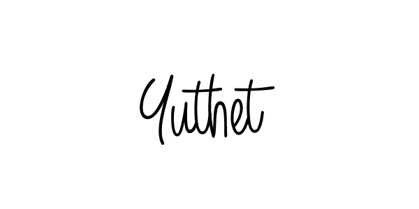 How to make Yuthet name signature. Use Angelique-Rose-font-FFP style for creating short signs online. This is the latest handwritten sign. Yuthet signature style 5 images and pictures png