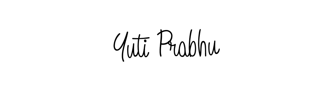 Yuti Prabhu stylish signature style. Best Handwritten Sign (Angelique-Rose-font-FFP) for my name. Handwritten Signature Collection Ideas for my name Yuti Prabhu. Yuti Prabhu signature style 5 images and pictures png