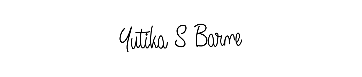 if you are searching for the best signature style for your name Yutika S Barne. so please give up your signature search. here we have designed multiple signature styles  using Angelique-Rose-font-FFP. Yutika S Barne signature style 5 images and pictures png