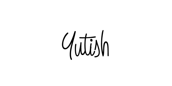 How to make Yutish name signature. Use Angelique-Rose-font-FFP style for creating short signs online. This is the latest handwritten sign. Yutish signature style 5 images and pictures png