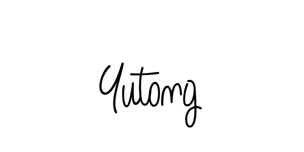 Create a beautiful signature design for name Yutong. With this signature (Angelique-Rose-font-FFP) fonts, you can make a handwritten signature for free. Yutong signature style 5 images and pictures png
