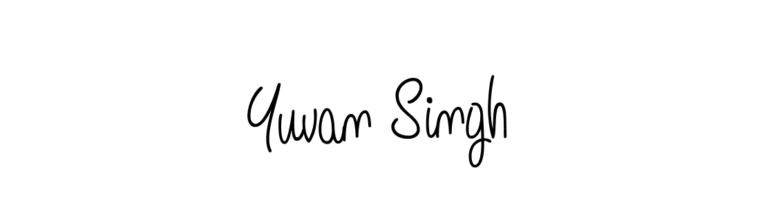 How to make Yuvan Singh name signature. Use Angelique-Rose-font-FFP style for creating short signs online. This is the latest handwritten sign. Yuvan Singh signature style 5 images and pictures png