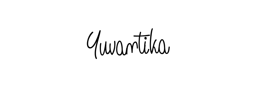 The best way (Angelique-Rose-font-FFP) to make a short signature is to pick only two or three words in your name. The name Yuvantika include a total of six letters. For converting this name. Yuvantika signature style 5 images and pictures png