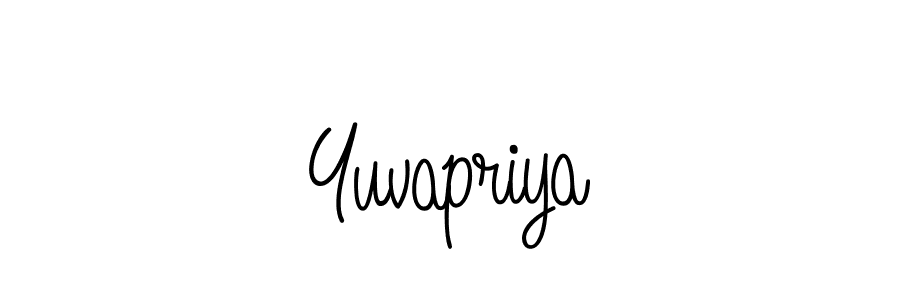 Create a beautiful signature design for name Yuvapriya. With this signature (Angelique-Rose-font-FFP) fonts, you can make a handwritten signature for free. Yuvapriya signature style 5 images and pictures png