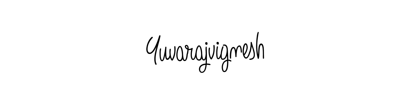 Make a beautiful signature design for name Yuvarajvignesh. With this signature (Angelique-Rose-font-FFP) style, you can create a handwritten signature for free. Yuvarajvignesh signature style 5 images and pictures png