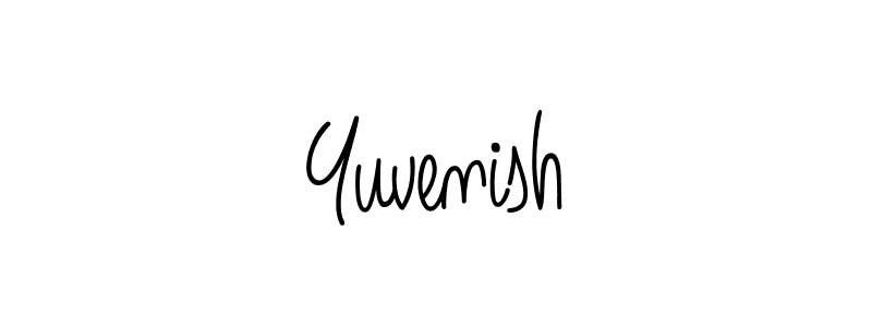 Use a signature maker to create a handwritten signature online. With this signature software, you can design (Angelique-Rose-font-FFP) your own signature for name Yuvenish. Yuvenish signature style 5 images and pictures png