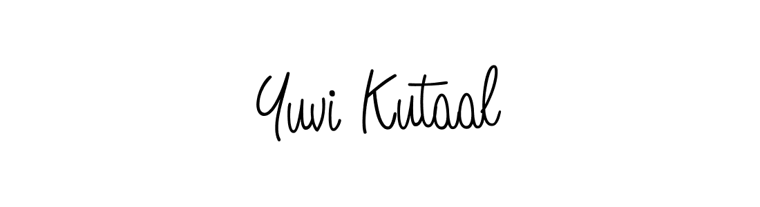 Make a beautiful signature design for name Yuvi Kutaal. With this signature (Angelique-Rose-font-FFP) style, you can create a handwritten signature for free. Yuvi Kutaal signature style 5 images and pictures png