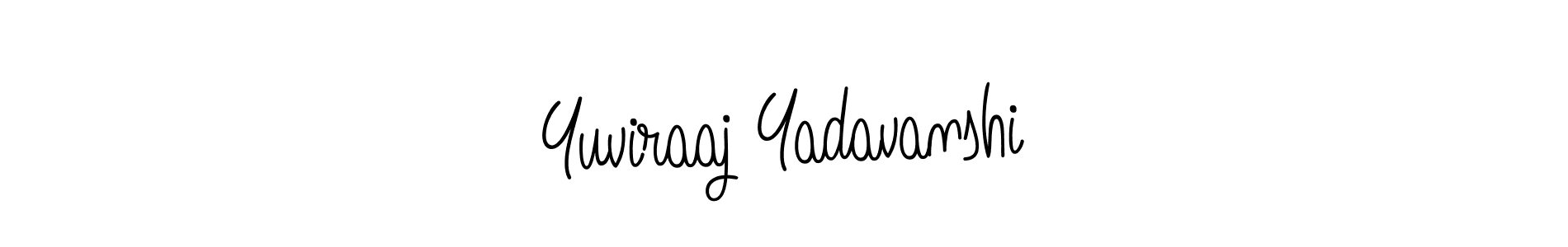 The best way (Angelique-Rose-font-FFP) to make a short signature is to pick only two or three words in your name. The name Yuviraaj Yadavanshi include a total of six letters. For converting this name. Yuviraaj Yadavanshi signature style 5 images and pictures png