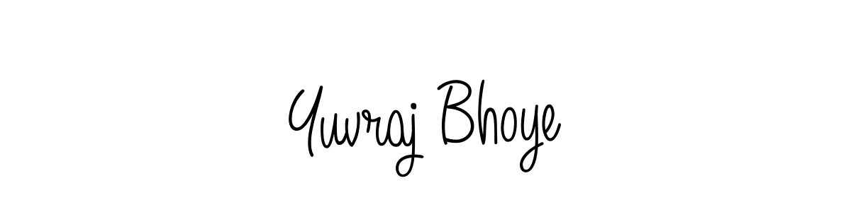 Use a signature maker to create a handwritten signature online. With this signature software, you can design (Angelique-Rose-font-FFP) your own signature for name Yuvraj Bhoye. Yuvraj Bhoye signature style 5 images and pictures png