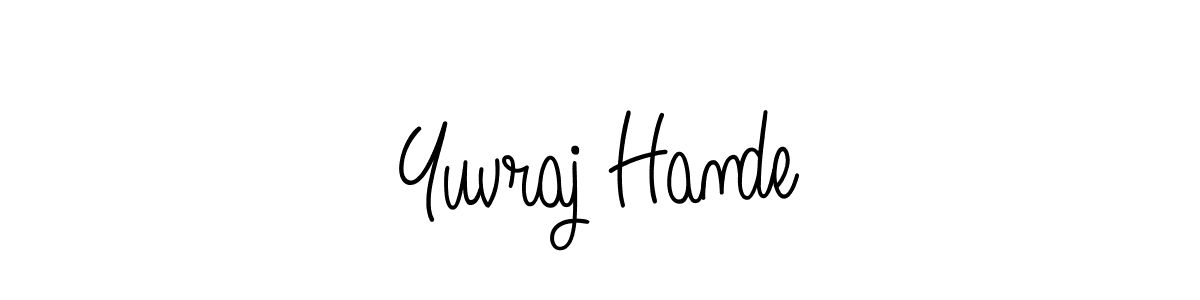 Check out images of Autograph of Yuvraj Hande name. Actor Yuvraj Hande Signature Style. Angelique-Rose-font-FFP is a professional sign style online. Yuvraj Hande signature style 5 images and pictures png