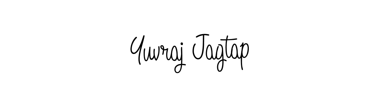 The best way (Angelique-Rose-font-FFP) to make a short signature is to pick only two or three words in your name. The name Yuvraj Jagtap include a total of six letters. For converting this name. Yuvraj Jagtap signature style 5 images and pictures png