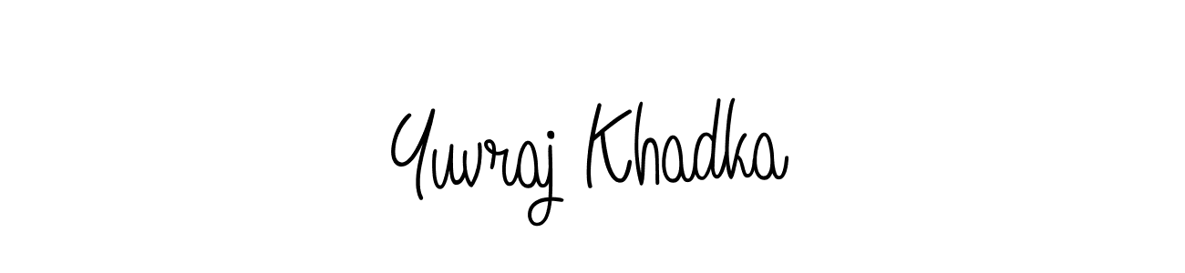 The best way (Angelique-Rose-font-FFP) to make a short signature is to pick only two or three words in your name. The name Yuvraj Khadka include a total of six letters. For converting this name. Yuvraj Khadka signature style 5 images and pictures png