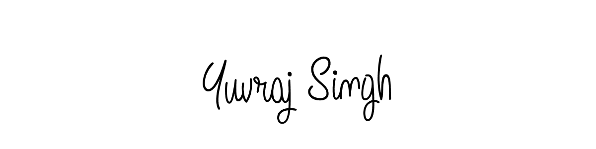 Use a signature maker to create a handwritten signature online. With this signature software, you can design (Angelique-Rose-font-FFP) your own signature for name Yuvraj Singh. Yuvraj Singh signature style 5 images and pictures png