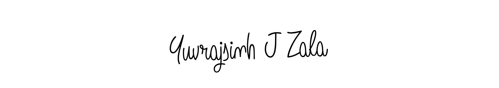 Yuvrajsinh J Zala stylish signature style. Best Handwritten Sign (Angelique-Rose-font-FFP) for my name. Handwritten Signature Collection Ideas for my name Yuvrajsinh J Zala. Yuvrajsinh J Zala signature style 5 images and pictures png