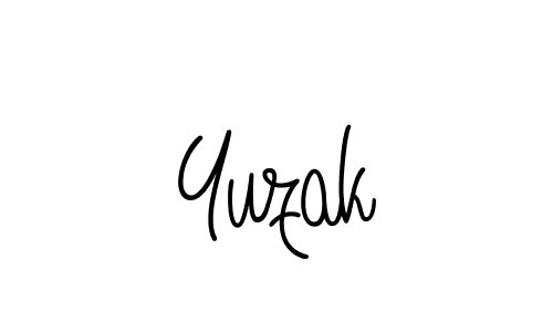 How to make Yuzak name signature. Use Angelique-Rose-font-FFP style for creating short signs online. This is the latest handwritten sign. Yuzak signature style 5 images and pictures png
