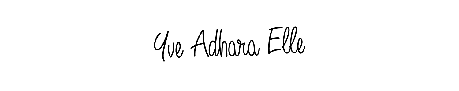 This is the best signature style for the Yve Adhara Elle name. Also you like these signature font (Angelique-Rose-font-FFP). Mix name signature. Yve Adhara Elle signature style 5 images and pictures png
