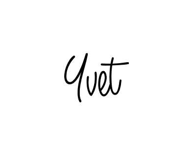 Use a signature maker to create a handwritten signature online. With this signature software, you can design (Angelique-Rose-font-FFP) your own signature for name Yvet. Yvet signature style 5 images and pictures png