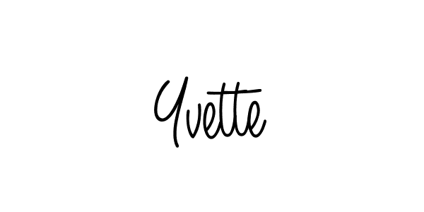 How to make Yvette name signature. Use Angelique-Rose-font-FFP style for creating short signs online. This is the latest handwritten sign. Yvette signature style 5 images and pictures png
