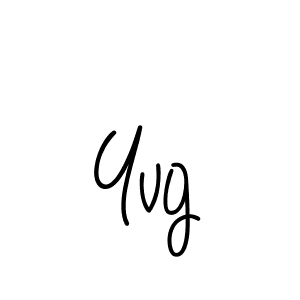 Use a signature maker to create a handwritten signature online. With this signature software, you can design (Angelique-Rose-font-FFP) your own signature for name Yvg. Yvg signature style 5 images and pictures png