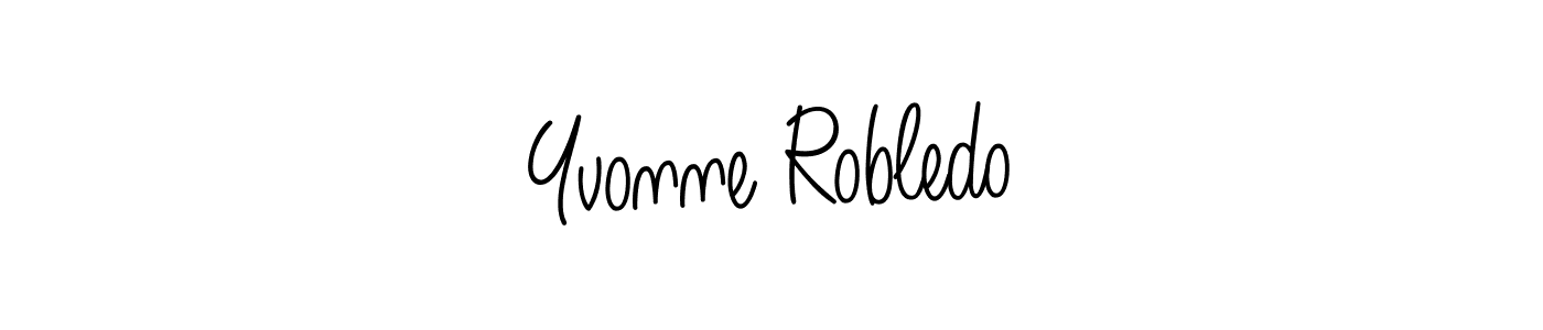 Create a beautiful signature design for name Yvonne Robledo. With this signature (Angelique-Rose-font-FFP) fonts, you can make a handwritten signature for free. Yvonne Robledo signature style 5 images and pictures png