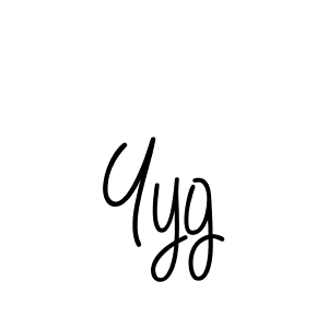 The best way (Angelique-Rose-font-FFP) to make a short signature is to pick only two or three words in your name. The name Yyg include a total of six letters. For converting this name. Yyg signature style 5 images and pictures png