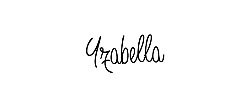 Make a beautiful signature design for name Yzabella. With this signature (Angelique-Rose-font-FFP) style, you can create a handwritten signature for free. Yzabella signature style 5 images and pictures png