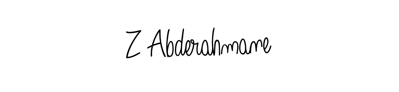 Z Abderahmane stylish signature style. Best Handwritten Sign (Angelique-Rose-font-FFP) for my name. Handwritten Signature Collection Ideas for my name Z Abderahmane. Z Abderahmane signature style 5 images and pictures png